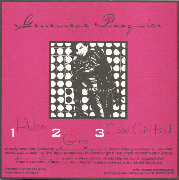 Geneviève Pasquier : Pulse (7", Ltd)