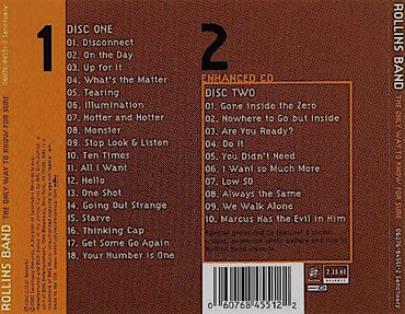 Rollins Band : The Only Way To Know For Sure (CD + CD, Enh)