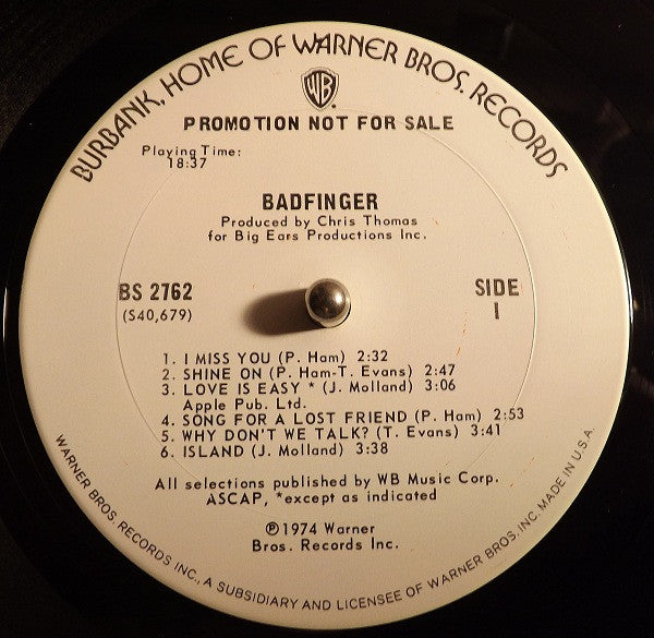 Badfinger : Badfinger (LP, Album, Promo)