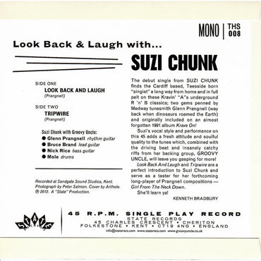 Suzi Chunk : Look Back And Laugh / Tripwire (7", Single, Mono, Ltd, Red)