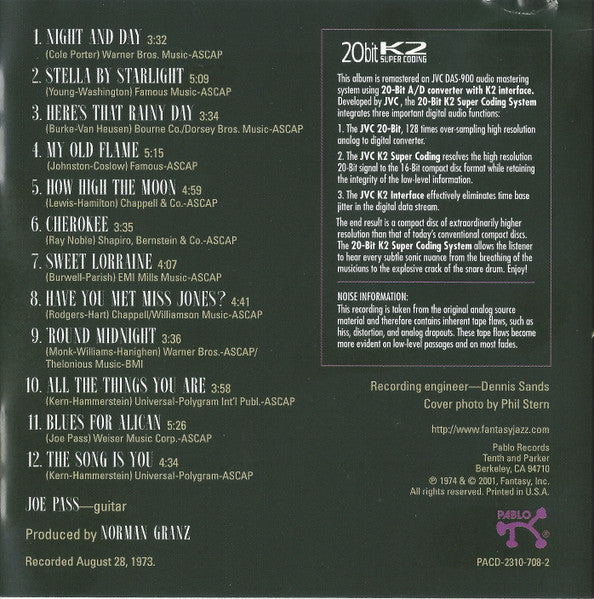 Joe Pass : Virtuoso (CD, Album, RE, RM, 20b)
