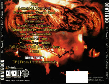 Orategod : Fall Slowly Until The Hell Abyss (CD, Album, RE)