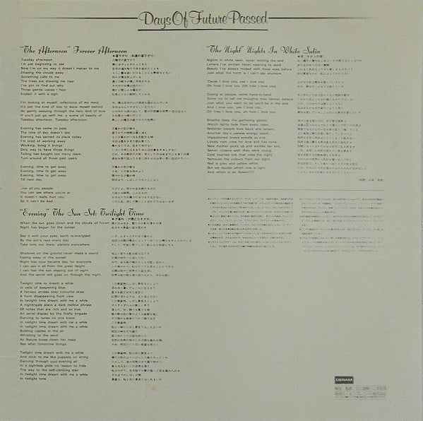 The Moody Blues : Days Of Future Passed (LP, Album, RE)