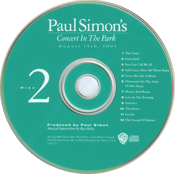 Paul Simon : Paul Simon's Concert In The Park (2xCD, Album)