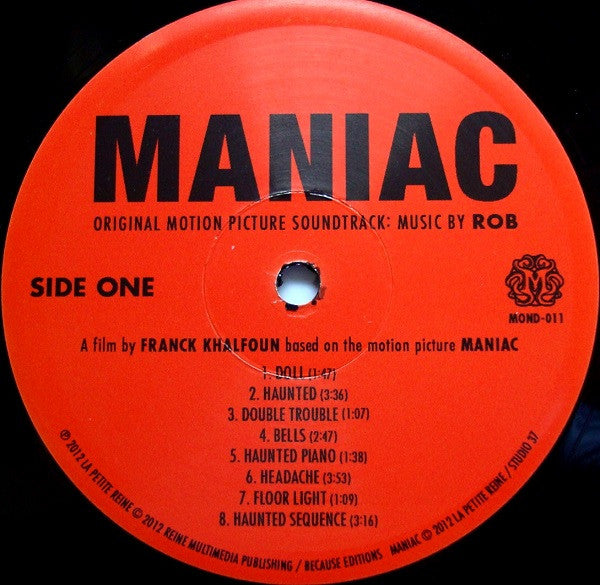 Rob : Maniac (Original Motion Picture Soundtrack) (LP, Ltd, RM)