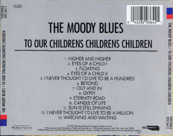 The Moody Blues : To Our Children's Children's Children (CD, Album, RE)