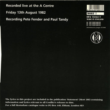 Conflict (2) : Live At Centro Iberico (7", EP, RE)