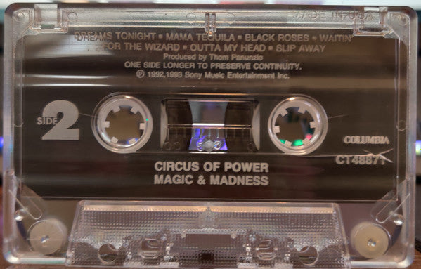Circus Of Power : Magic & Madness (Cass, Album)