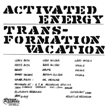 Lubricants : Activated Energy (7", RE, RM)
