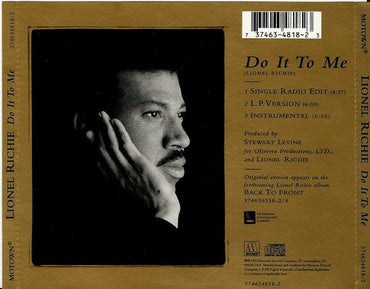 Lionel Richie : Do It To Me (CD, Single, Pic)
