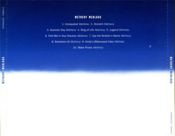 Metheny*, Mehldau* : Metheny Mehldau (CD, Album)