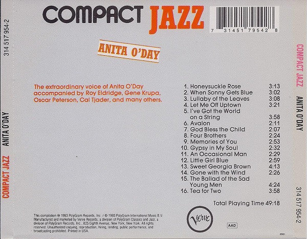 Anita O'Day : Anita O'Day (CD, Comp)