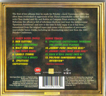 Ian Dury : Lord Upminster (CD, Album, RE, RM)