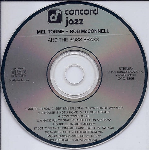 Mel Tormé, Rob McConnell & The Boss Brass : Mel Tormé - Rob McConnell And The Boss Brass (CD, Album)