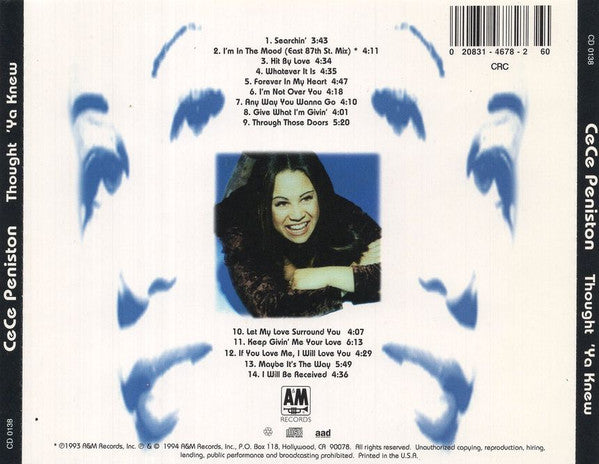 Ce Ce Peniston : Thought 'Ya Knew (CD, Album, Club)