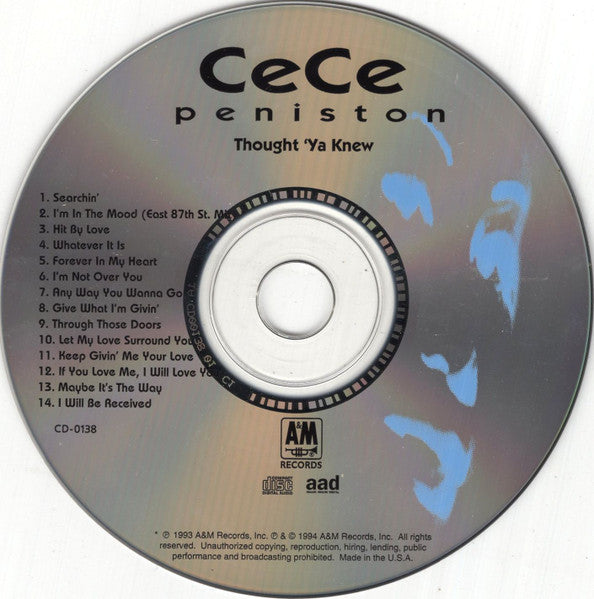 Ce Ce Peniston : Thought 'Ya Knew (CD, Album, Club)