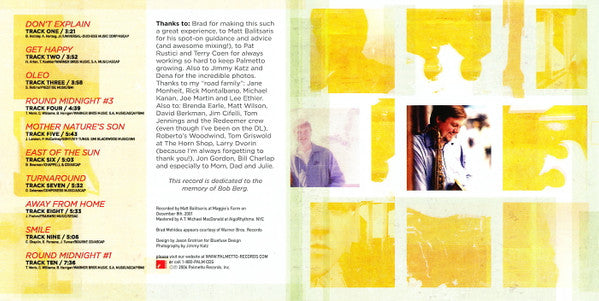 Joel Frahm with Brad Mehldau : Don't Explain (CD, Album)