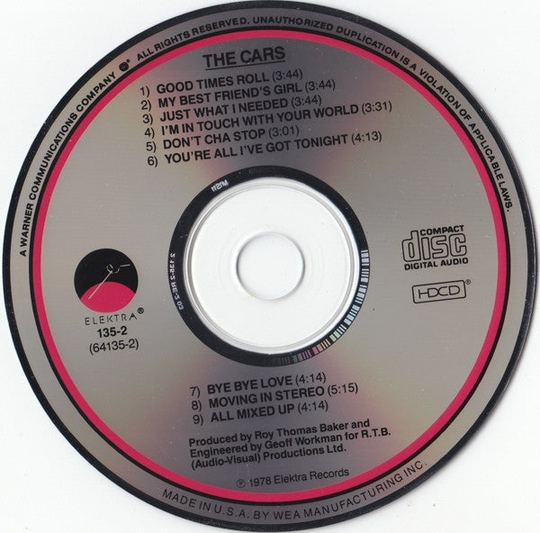 The Cars : The Cars (HDCD, Album, RE, Cin)