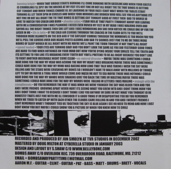 Bombs Away (5) : Burning Bright EP (CD, EP)