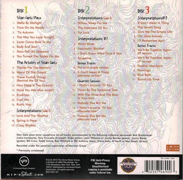 Stan Getz Quintet : The Clef & Norgran Studio Albums (3xCD, Comp, Mono, RM + Box, Ltd)