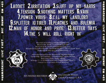 Submachine : Live Fast...Die Dumb! (CD, Album)