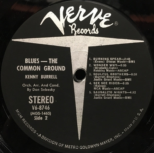 Kenny Burrell : Blues - The Common Ground (LP, Album)