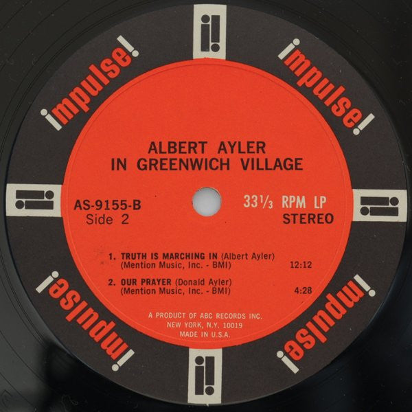 Albert Ayler : In Greenwich Village (LP, Album, Gat)