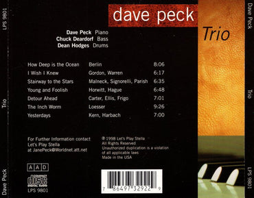 Dave Peck (3) : Trio (CD, Album)
