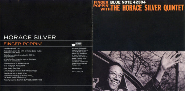 The Horace Silver Quintet : Finger Poppin' (CD, Album, RE, RM)