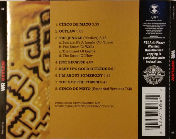 War : Outlaw (CD, Album, RE)