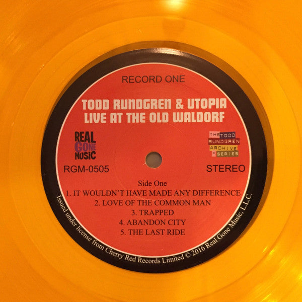 Todd Rundgren & Utopia (5) : Live At The Old Waldorf (2xLP, Album, Ltd, RE, Gol)