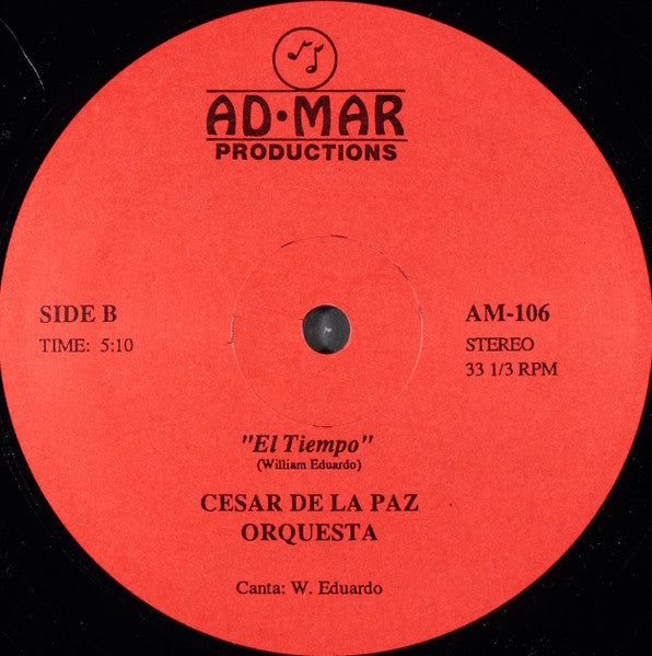 Cesar De La Paz Y Su Orquesta : Vas Por Los Caminos (12")