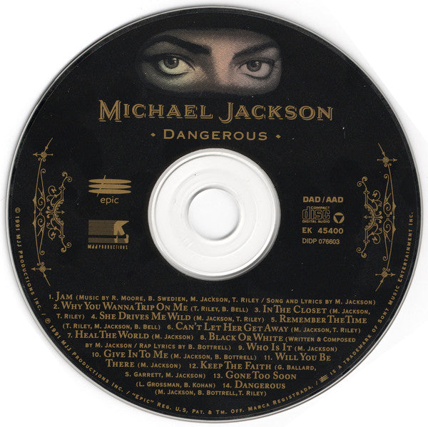 Buy Michael Jackson : Dangerous CD Online from Sit and Spin Records for a  great price