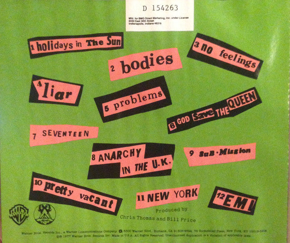 Sex Pistols - Never Mind The Bollocks Here's The Sex Pistols (CD, Album,  Club, RE) (VG+)