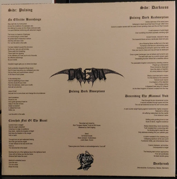 Daeva (2) : Pulsing Dark Absorptions (12", MiniAlbum)