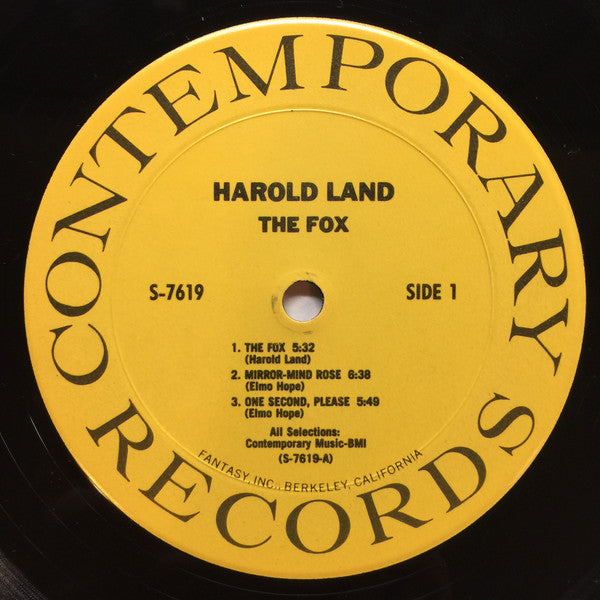 Harold Land : The Fox (LP, Album, RE)