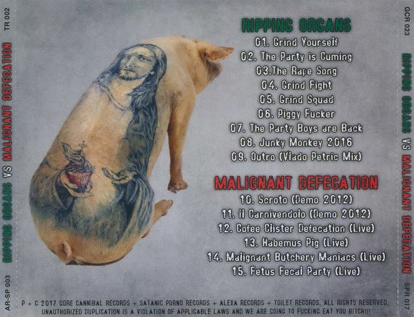 Ripping Organs / Malignant Defecation : Split (CD)