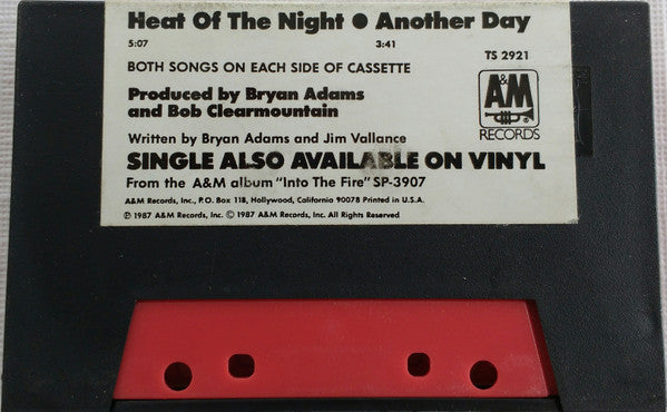 Bryan Adams : Heat Of The Night (Cass, Single)