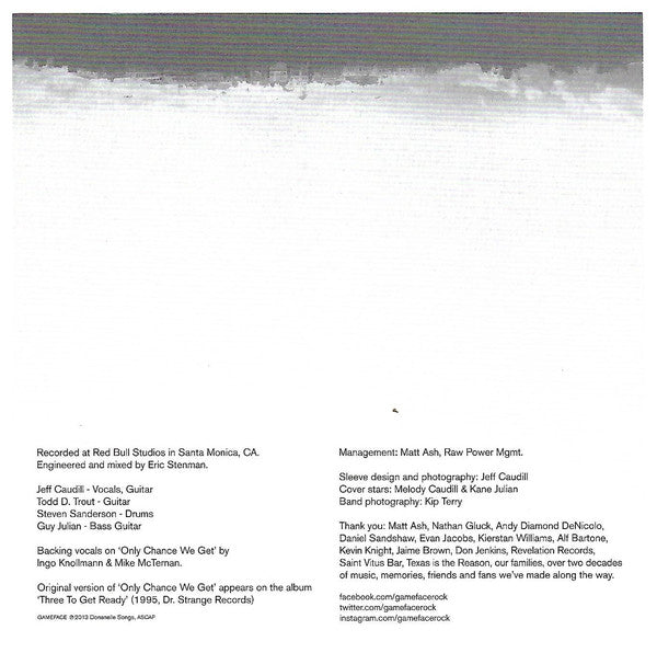 Gameface : Come On Down (7", Single, Blu)