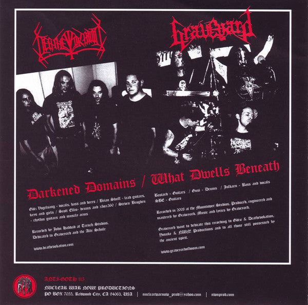 Deathevokation / Graveyard (4) : Deathevokation / Graveyard (7", Ltd, Red)