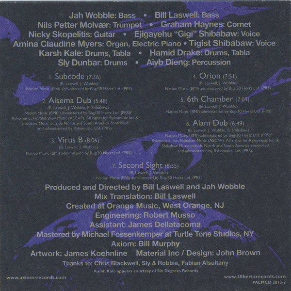 Jah Wobble • Bill Laswell : Radioaxiom – A Dub Transmission (CD, Album)