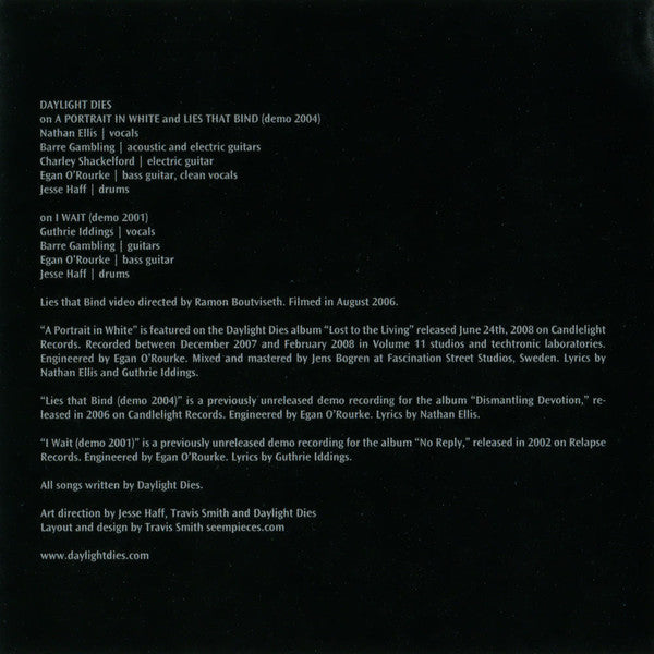 Daylight Dies : A Portrait In White (CD, Single, Enh, Ltd, Pre)