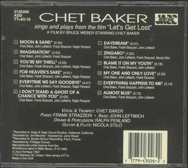 Chet Baker : From: The Film "Let's Get Lost" (CD, Comp)