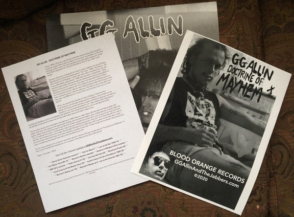 GG Allin : Doctrine Of Mayhem (LP, Comp, Mono, RE, S/Edition)