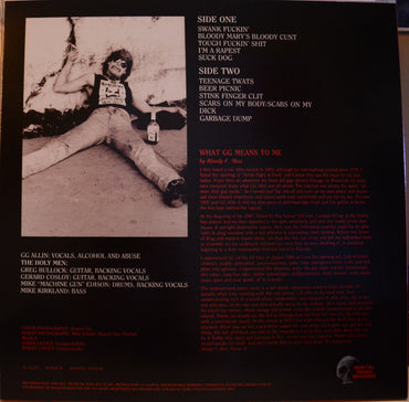 GG Allin & The Holy Men : You Give Love A Bad Name (LP, Unofficial)