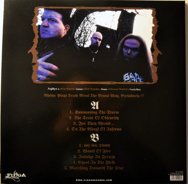 Asphyx (2) : On The Wings Of Inferno (LP, Album, Ltd, RE, Gat)