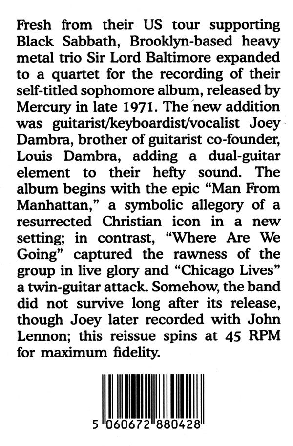 Sir Lord Baltimore : Sir Lord Baltimore (LP, Album, RE, Gat)