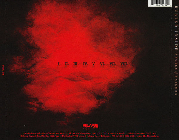 Buried Inside : Spoils Of Failure (CD, Album)
