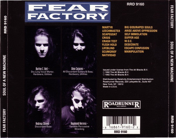 Buy Fear Factory : Soul Of A New Machine CD Online from Sit and