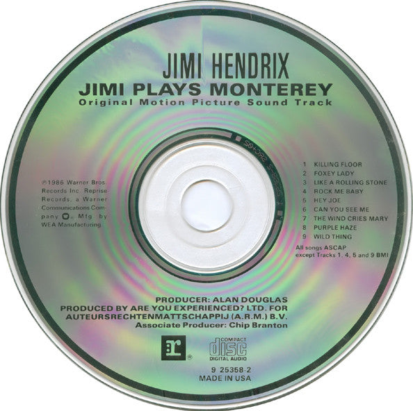 Jimi Hendrix - Jimi Plays Monterey (CD, Album, RM) (NM or M-)